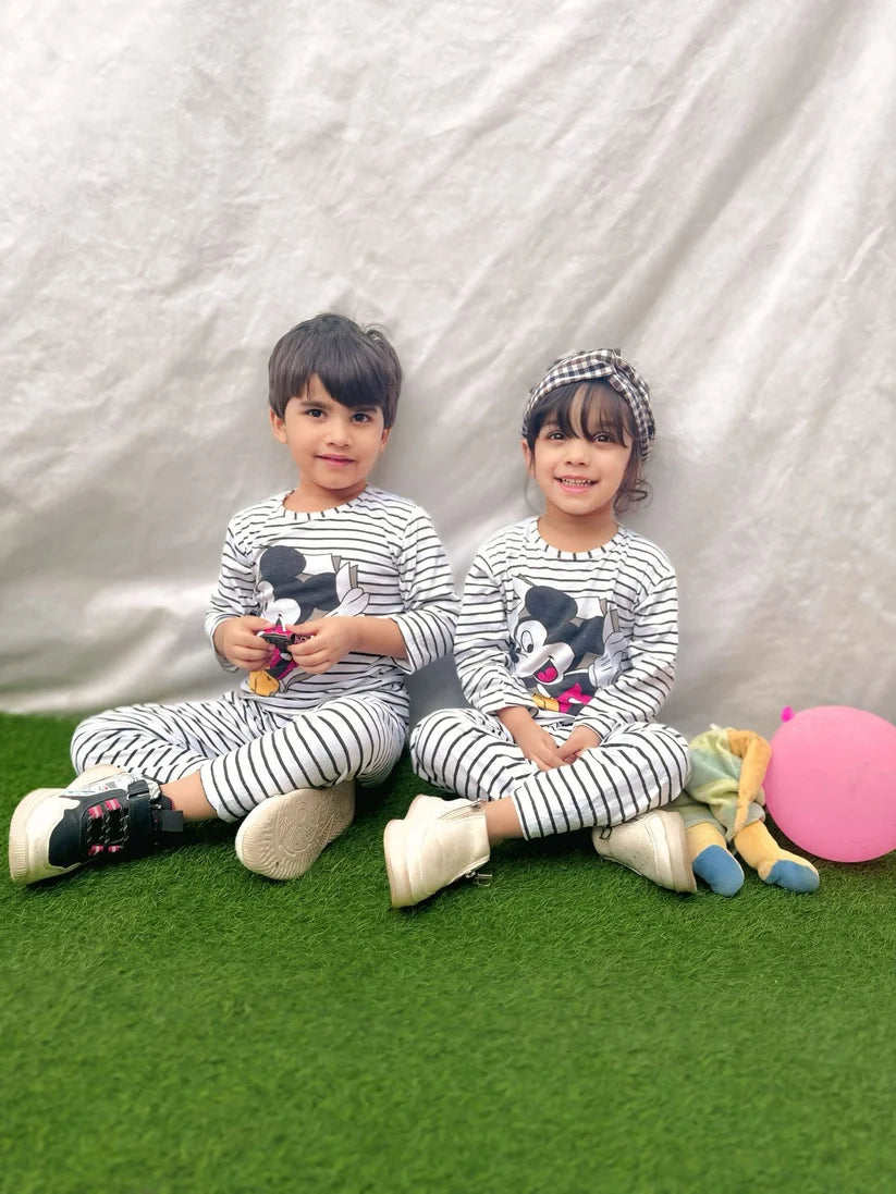 Black Line Mickey Kids Wear