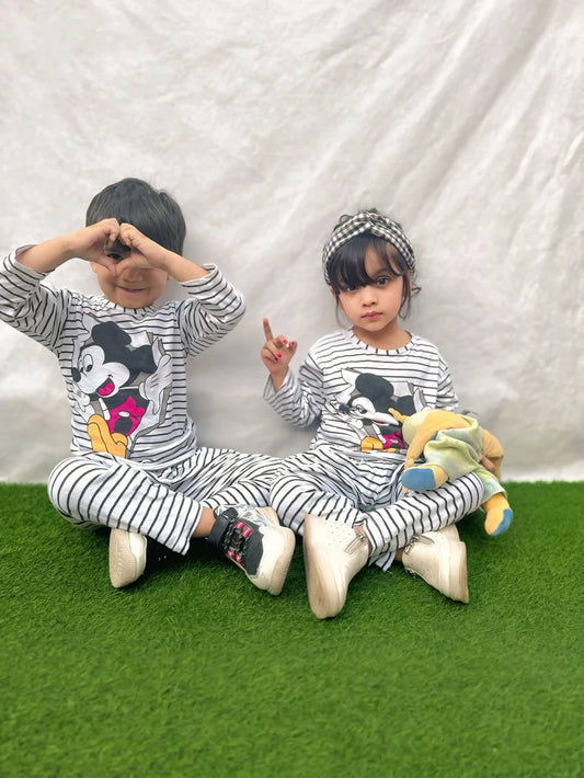 Black Line Mickey Kids Wear