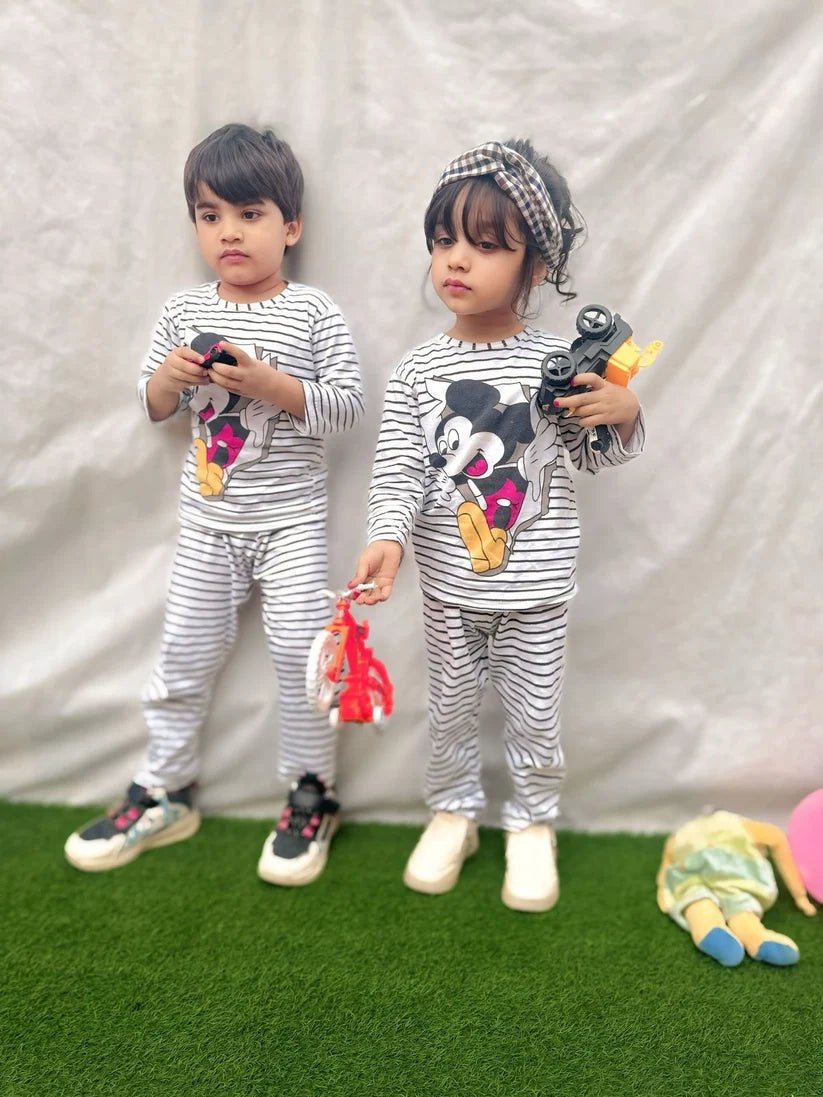 Black Line Mickey Kids Wear