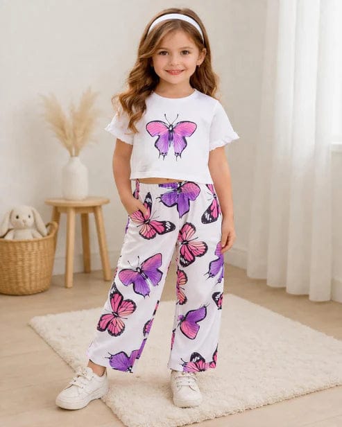Multi Butterfly Printed Baby Kids Wear