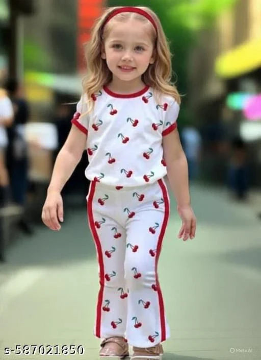 Red Cherry Printed Baby Kids Wear