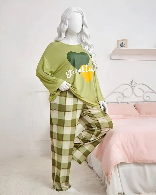 Soft & Comfortable External Love Print Night Suit